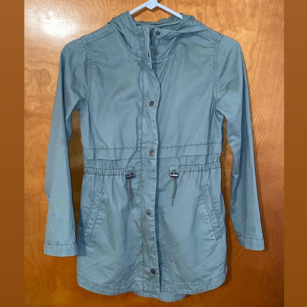 Girls, Army Green Hooded Jacket. Old Navy.